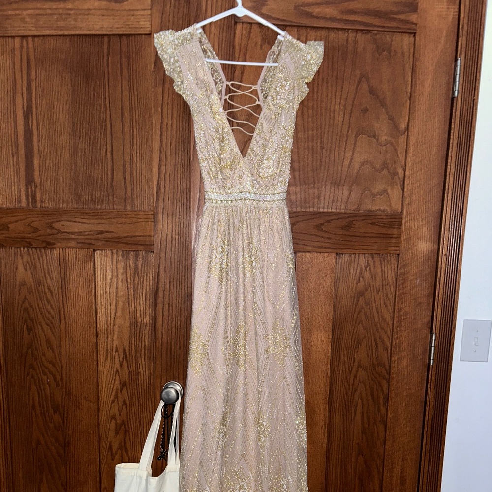 Gold Prom dress